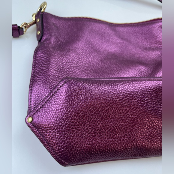 Coach Mini Abby Metallic Purple Crossbody Bag N239-8 - Picture 8 of 12